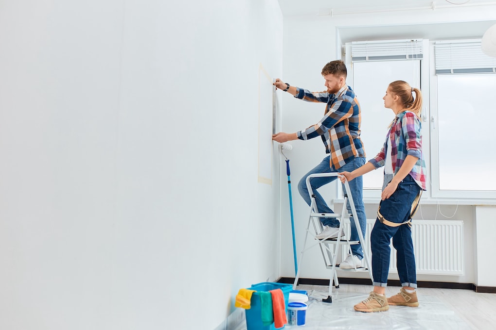 couple working on diy whole home remodel