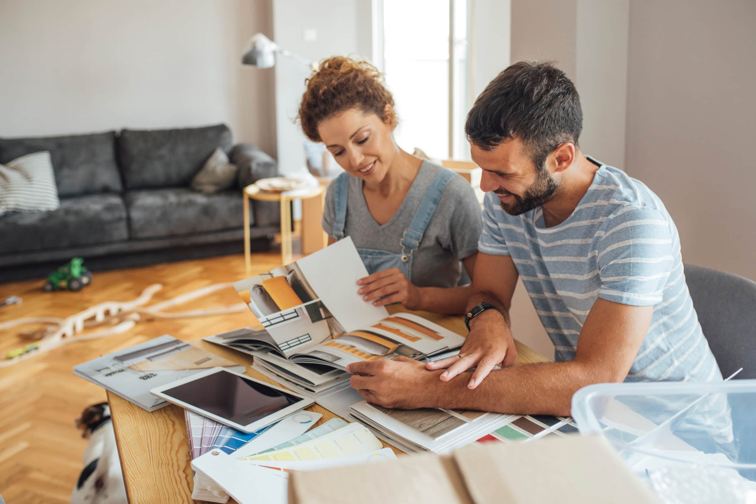 couple planning home remodeling project