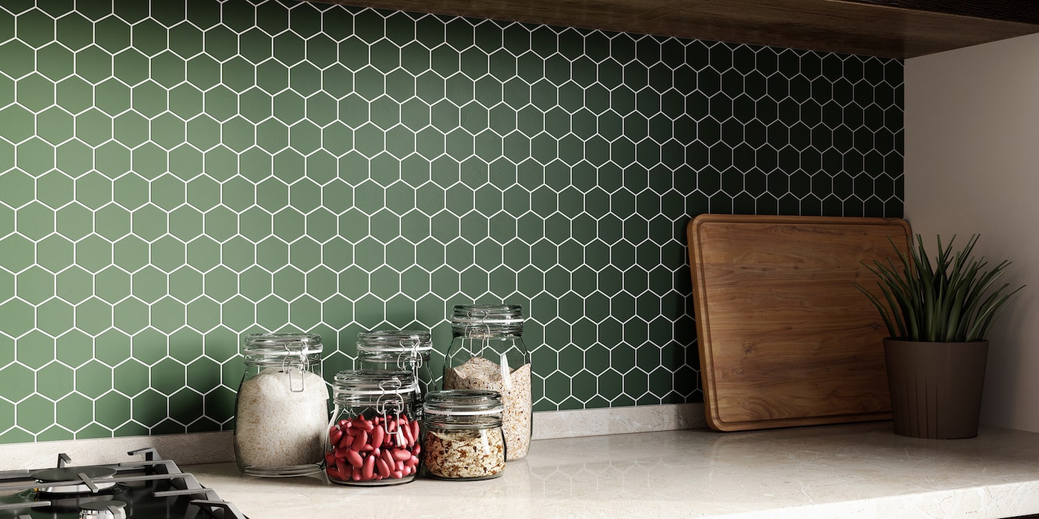 Kitchen remodel putting in tile backsplash