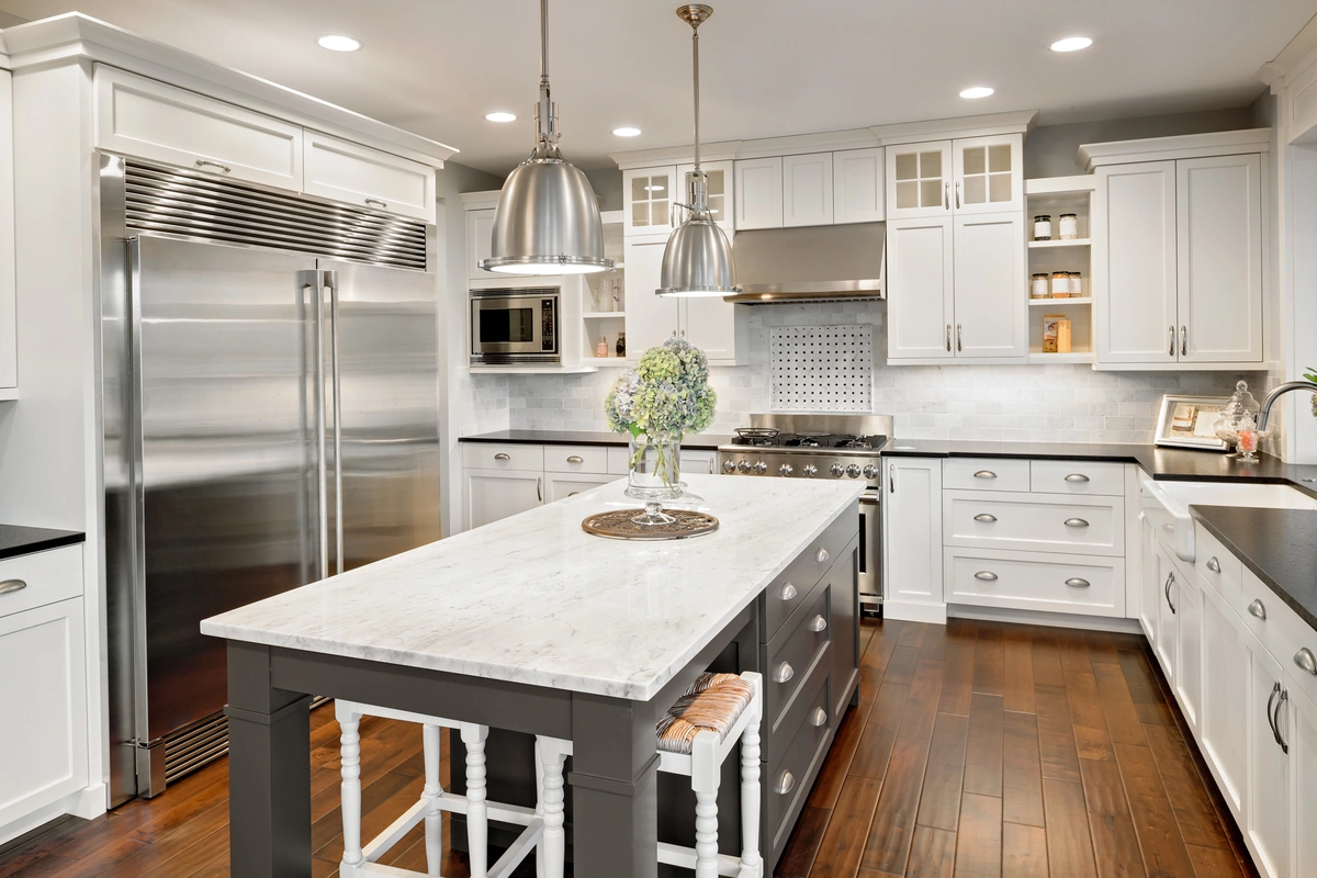 granite marble countertop replacement in kitchen remodel