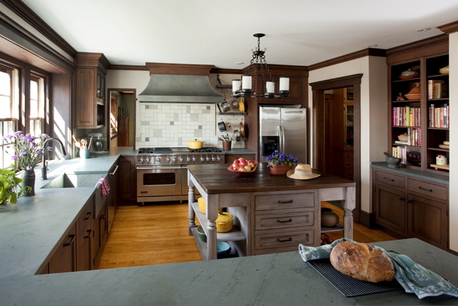 A re-envisioned Tudor revival kitchen